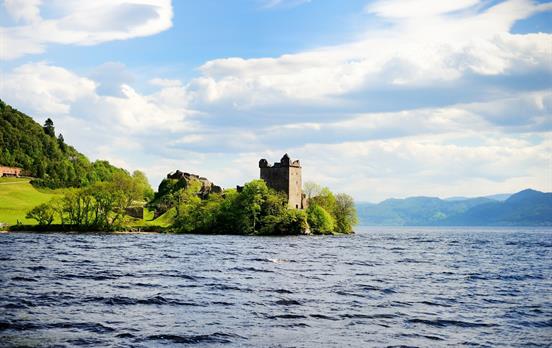 Urquhart Castle on the shores of Loch Ness