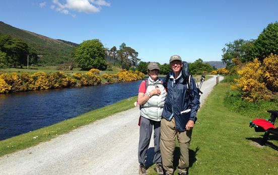 Hikers on the Great Glen Way near Fort William
