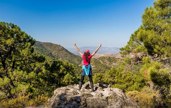 Hills and lush green countryside of Aracena
