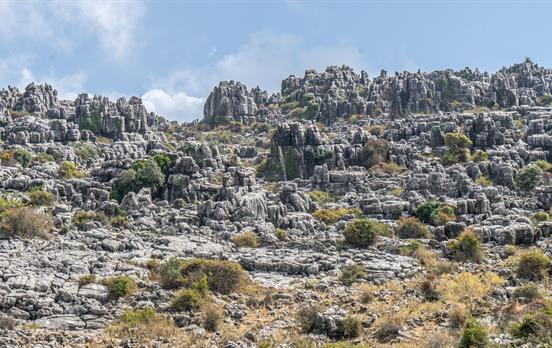Dramatic limestone landscape