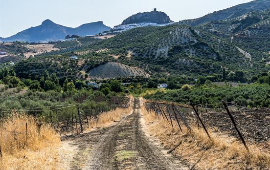 Views as you look back towards Zahara de la Sierra