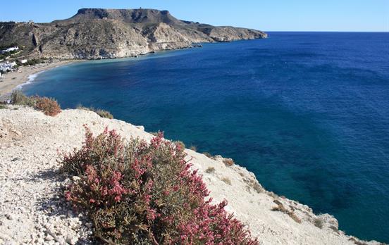 The shimmering coast of Agua Amarga