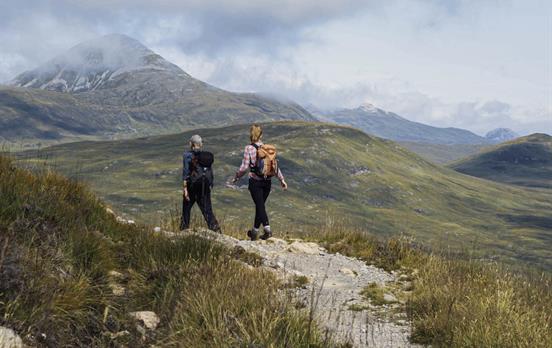 Walking through the Scottish Highland