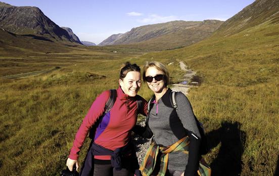Weitläufige Täler wie Glencoe