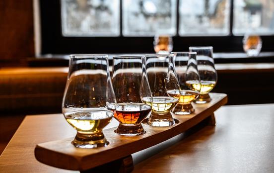 Scottish whiskey tasting