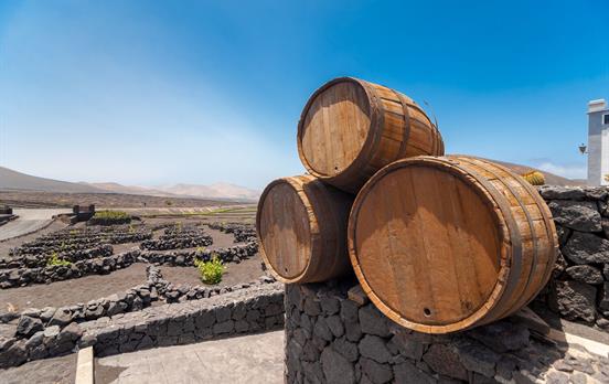 Enjoy a wine-tasting at the vineyards of La Geria