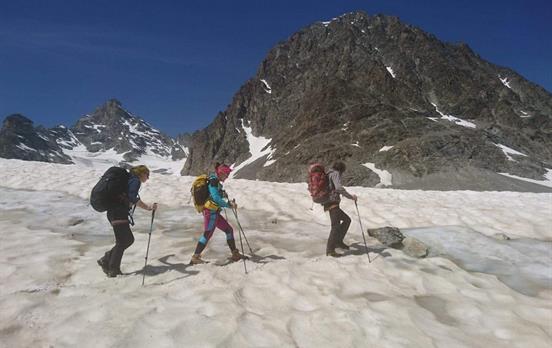 Walk with qualified guides for glacier crossings