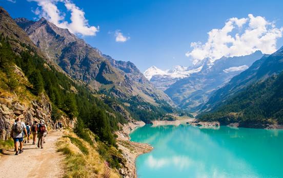 Take in the turquoise waters of Lac Place Moulin