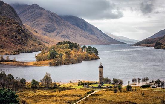 The Jacobite monument in Glenfinnan