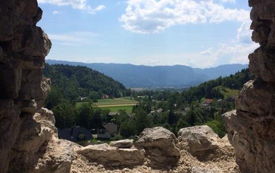 View from Grad Kamen castle near Begunje