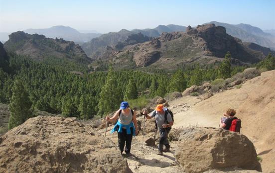 Enjoy amazing views over rugged mountains