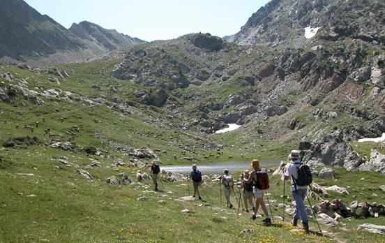 Spectacular mountain walking in dramatic landscape