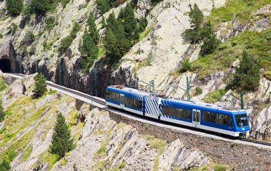Enjoy a journey by train to the Nuria monestary