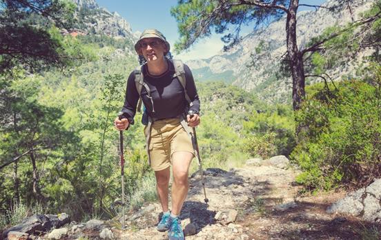 Walk along rugged forested paths