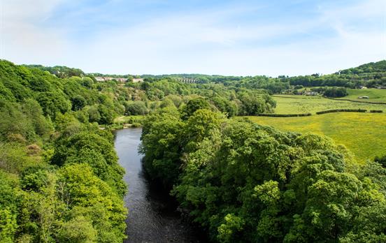 Pontcysyllte Aqueduct in the distance