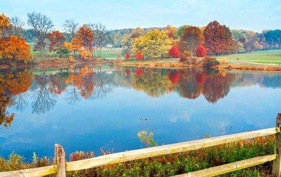 Autumn scenes over the River Wye