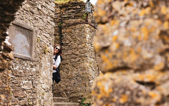 Tenby Castle walls