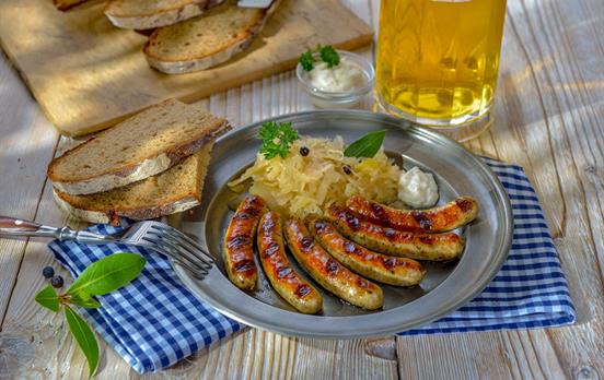 Bavarian beer garden meal