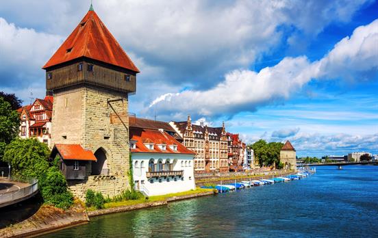 Medieval Rhine Gate Tower in Constance
