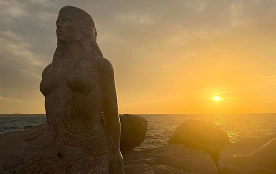 Piran sunset over the Adriatic.