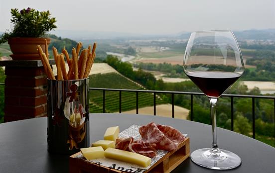 Pause mit Wein