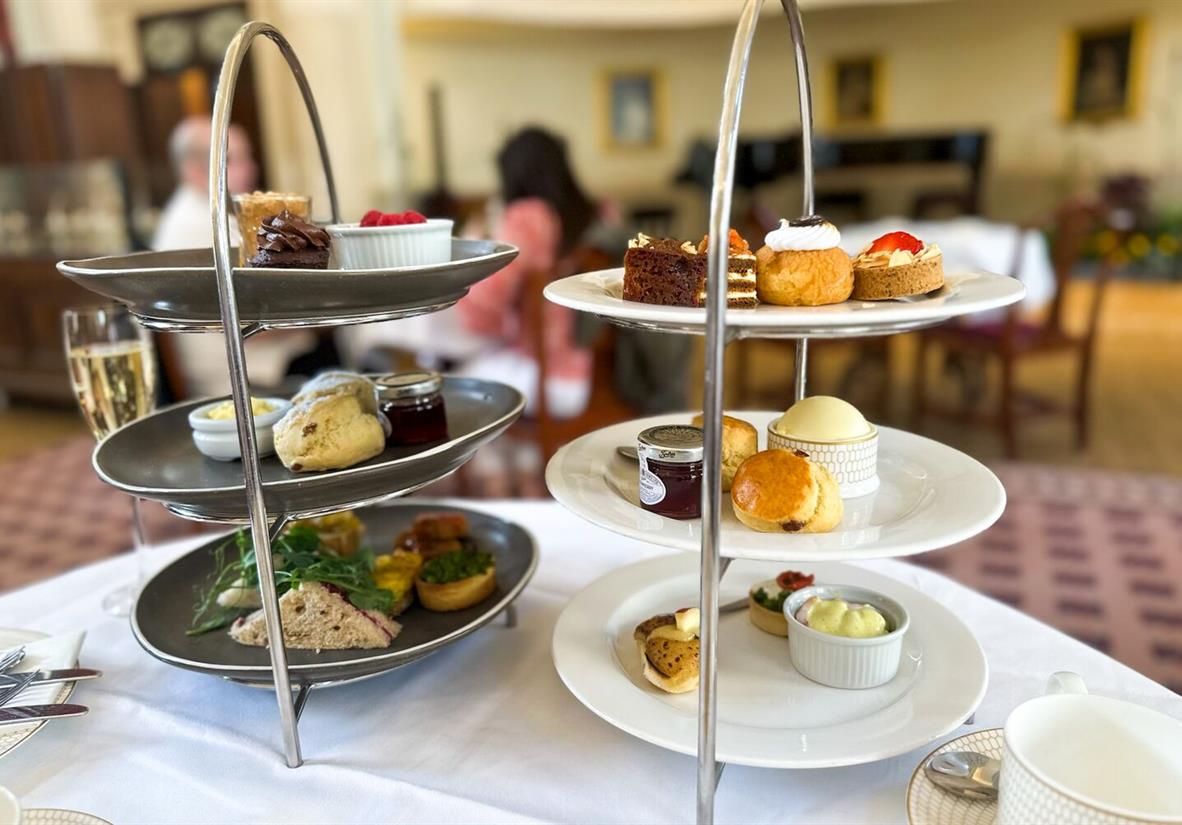 Afternoon tea at the Pump Room in Bath.