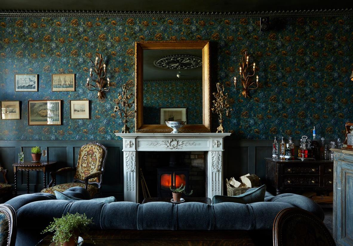 Relax fireside in Harlyn Bay.