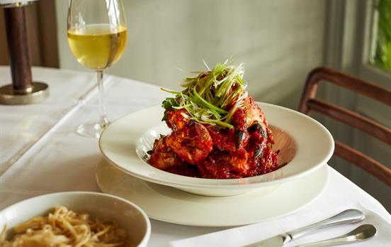 Dine at Rick Stein's flagship seafood restaurant
