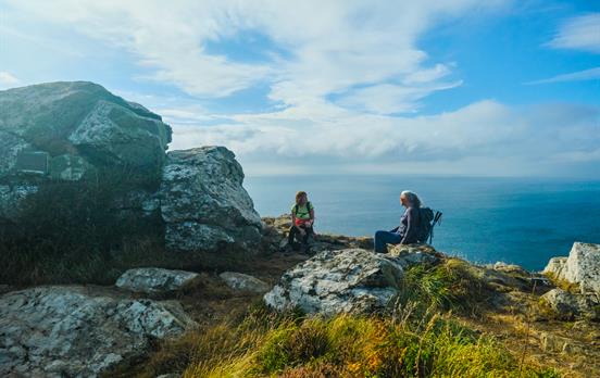Walk sections of England's "South West Coast Path"