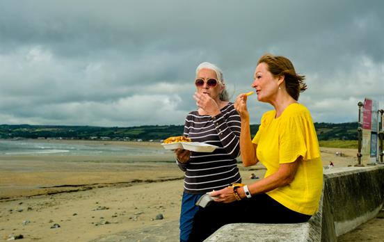 Fish and chips by the sea (no matter the weather!)