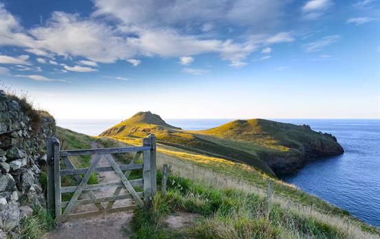 Approaching Pentire Head