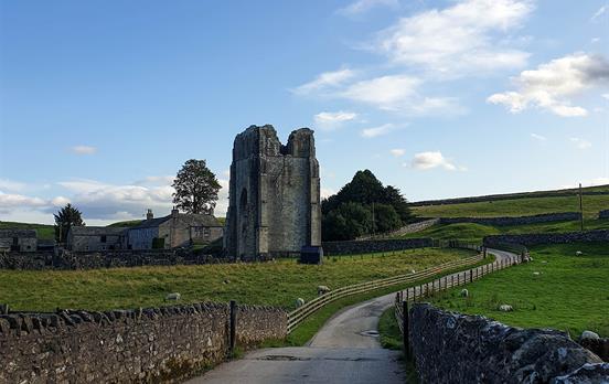 Walking towards Shap Abbey