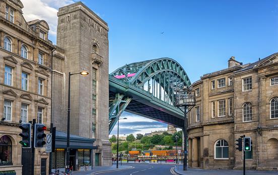 The iconic Tyne Bridge in Newcastle