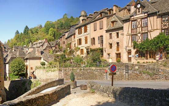 Timber-framed houses in Conques