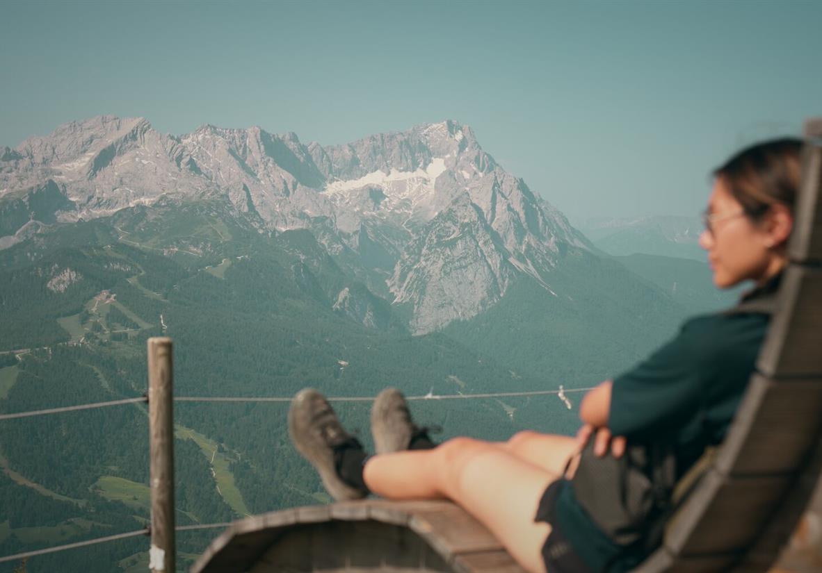 Resting whilst enjoying the view