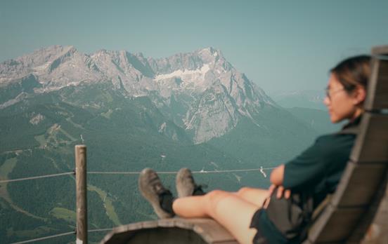 Resting whilst enjoying the view