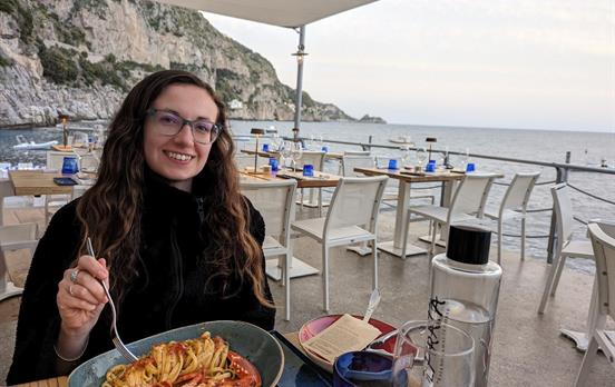 Meal with a view on the Amalfi Coast
