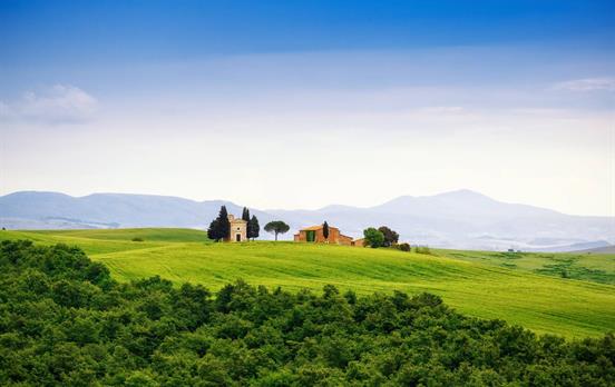 The quiet Val d'Orcia countryside