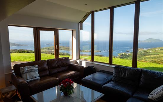 View looking over Derrynane Bay from Thidwick B&amp;B