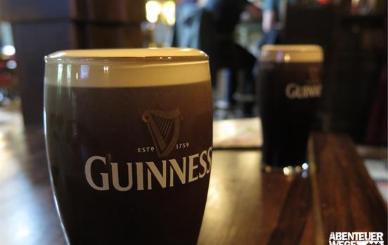 A well-deserved pint of 'the black stuff'
