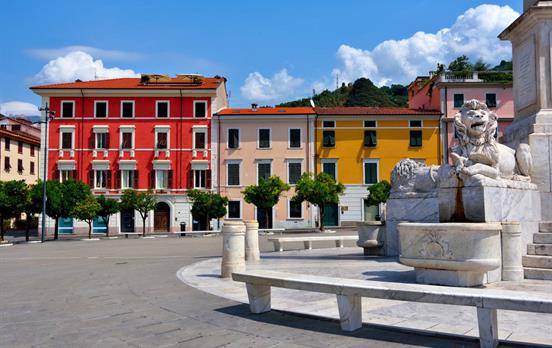 Colourful buildings in Massa