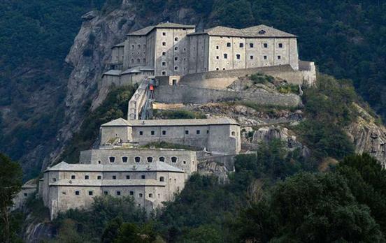 Fort Bard, at the entrance to the Aosta Valley
