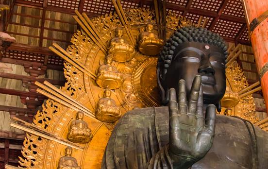 Todaiji Temple, home to a 16-metre golden buddha