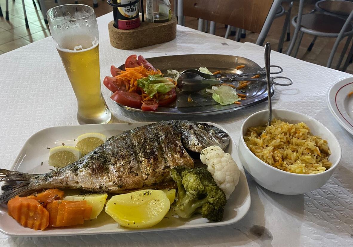 Grilled local fish in Dourado