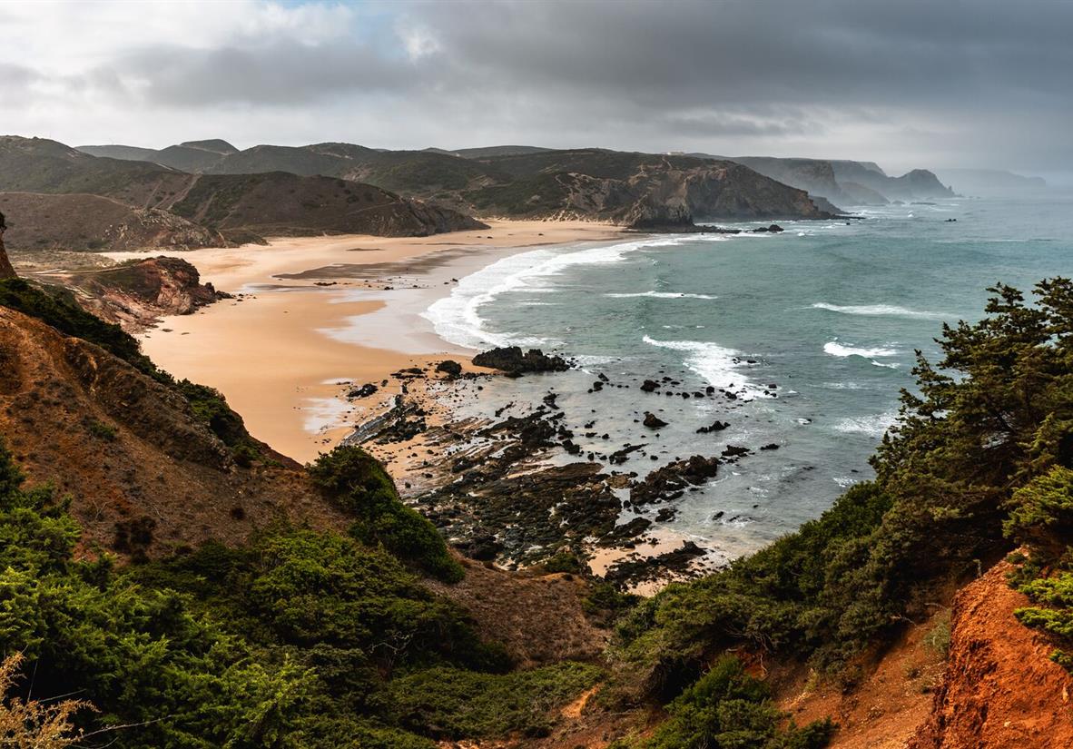 The wild coastline of the Algarve
