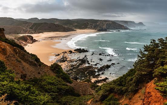 The wild coastline of the Algarve