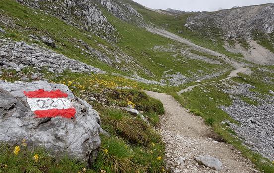 Follow well-waymarked trails