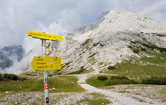Follow well marked trails
