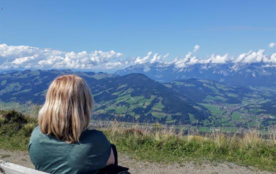 Take a rest on a bench en route