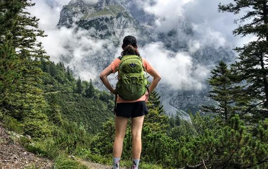 Walker enjoying the view